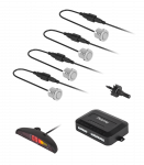 Peiying automobilių parkavimo jutikliai su ekranu (galinis) &ndash; sidabrinis