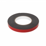 Dvipusė juosta REBEL (1 mm x 15 mm x 10 m) - juoda