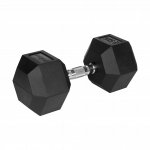 Gumuotas ketaus hantelis HEX 25 kg REBEL ACTIVE