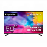 Kruger&Matz 50 colių UHD Google TV 5.0 DVB-T2/T/C H.265 HEVC televizorius