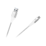 REBEL USB - micro USB kabelis 1m Baltas