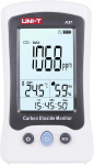 CO2 matuoklis patalpoms, 400-5000ppm; drėgmė 0- 99%, -10 to 50&deg;C, UNI-T