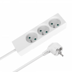 Prailgintuvas 3 lizdai 2 m prancūzi&scaron;ko tipo be jungiklio (3x1.5 mm) Rebel baltas