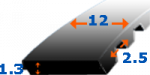 Dantytas diržas 12 T2.5-120 z48
