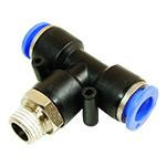 Pneumatinė T formos jungtis T 12 1/2 PB12-G04, žarna 12mm, 1/2" sriegis