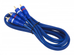 Jungtis 2xRCA 6mm 1.5m BLUE CONNECTED