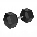 Gumuotas ketaus hantelis HEX 40 kg REBEL ACTIVE