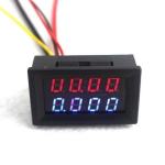 Voltmetras ir ampermetras 0-100V 10A su &scaron;untu - 0.28'' - 4 skaitmenys