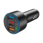 Automobilinis FM siųstuvas su BT funkcija (2x USB + USB-C)