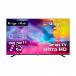 Kruger&Matz 75 colių QLED UHD i&scaron;manusis DVB-T2/S2 H.265 Hevc televizorius