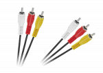 Kabelis 3 x RCA &ndash; 3 x RCA 1.5 m