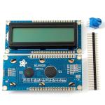 LCD ekranas 2x16 su baltais simboliais RGB + jungtys, Adafruit 399