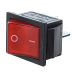 KCD7 raktinis jungiklis - raudonas - ON/OFF jungiklis - 220V - 4 PIN