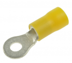 KOIM5Y M5 žiedinis gnybtas, izoliuotas, geltonas, kabeliui, 4-6mm2, skarduotas, tiesus
