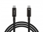 USB-C jungtis - USB-C 4.0 1.0 m, juoda pynė