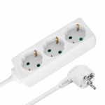 Ilgintuvas 3 lizdai 5m voki&scaron;ko tipo be jungiklio (3x1.5mm) Rebel baltas