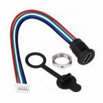 Mini USB moteri&scaron;kas lizdas - 5+4 kontaktų - tiesus