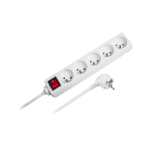 Rebel elektros tinklo ilgintuvas 5 lizdai su jungikliu 3m - 1.5mm