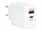 Sieninis įkroviklis USB lizdas + USB-C PD 45W GAN