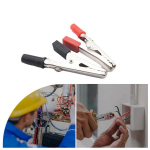 Laboratorinis krokodilo segtukas - NH029 - neizoliuotas - juodas - 51mm