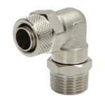 Pneumatinė alkūnė Prisukama 12 mm x 10 mm - 1/2 colio sriegis