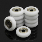 Kreipiantis ratas 5x21.5x7mm - a&scaron;is 5mm - nailoniniai - guoliai - 3D spausdintuvams ir ma&scaron;inoms.