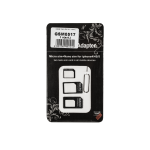 Nano SIM adapteris 3in1 Juodas