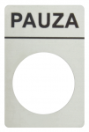 Aliuminio plok&scaron;tė su ženklu "PAUSE"
