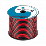 Kabelis CCA 2x1.0mm 1m - juoda raudona