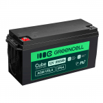 Green Cell Cube AGM VRLA IP54 12 V 250 Ah nereikalaujantis priežiūros akumuliatorius kemperiams, fotovoltinėms sistemoms, saulės baterijoms, valtims