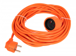 PR-160 prailgintuvas, 1 lizdas su įžeminimu, 10 m, oranžinis (3x1.5 mm)
