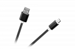 USB - micro USB kabelis M-Life nailonas, juodas, 1 m