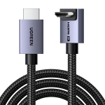 Kabelis HDMI-HDMI kampinis ki&scaron;tukas 3m (HDMI 2.1 8K@60Hz 48Gbps) juodas HD188 UGREEN