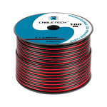 Kabelis CCA 2x2.5mm 1m - juoda raudona