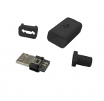 B tipo mikro USB ki&scaron;tukas - su dangteliu - pritvirtintas prie laido