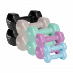 >>>HEX ketaus vinilo hantelių rinkinys 30 kg (2x1 kg + 2x2 kg + 2x3 kg + 2x4 kg + 2x5 kg), REBEL ACTIVE
