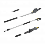 Teleskopinės akumuliatorinės žirklės + pjūklas 2in1 Rebel