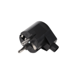 Kampinis ki&scaron;tukas su įžeminimu unischuko juodas WT-20-2