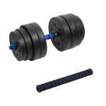 Reguliuojamas bituminis hantelis su jungtimi 1x20kg, REBEL ACTIVE