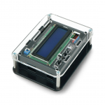 Arduino Uno dėklas su LCD klaviatūros skydu v1.1 - juodas ir skaidrus