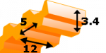 Dvipusis dantytas diržas 12 DT5-410 z82