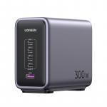 Stalinis įkroviklis Nexode 300W USB-A + 4xUSB-C QC4.0+ PD3.1, juodas