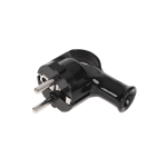 Kampinis ki&scaron;tukas su įžeminimu unischuko juodas WT-40-2