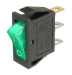 KCD3-101N raktinis jungiklis &ndash; ON/OFF &ndash; 3 PIN &ndash; žalias