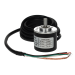 PIB3806-600-G5-24-C prieauginis rotacinis enkoderis, 600 imp/ap., 5-24 VDC, fi38mm, 6 mm velenas, OC, EBMiA