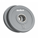 >>>Olimpiniai gumuoti BUMPER svareliai, BEAST serijos, 2 x 1.25 kg rinkinys, skylės skersmuo 51 mm, REBEL ACTIVE