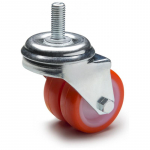 50 mm poliuretano pasukamas ratas su srieginiu kotu, keliamoji galia 140 kg RE.C6-050-CBL-G