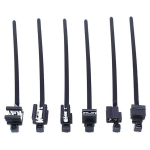 Kabelio rai&scaron;tis 200x5mm su lygiagrečiu užtrauktuku 3-6mm - juoda