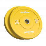 >>>Olimpiniai gumuoti BUMPER svareliai, BEAST serijos, 2 x 15 kg rinkinys, skylės skersmuo 51 mm, REBEL ACTIVE