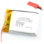 Akumuliatorius Li-Pol Akyga 650mAh 1S 3.7V - Jungtys JST-BEC + Lizdas